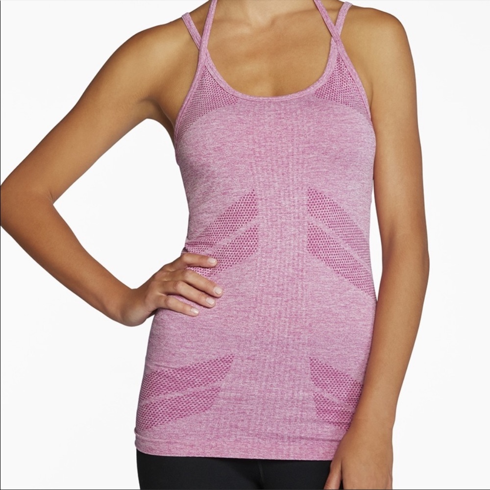 Fabletics Criss-Cross Back Purple Tank Top XS